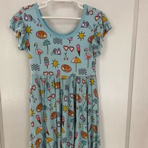 Little Sleepies play pool party print dress